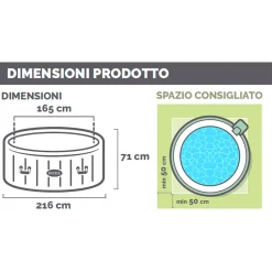 Spa Idromassaggio PureSpa™ Bubble Massage 6 Posti Verde Oliva