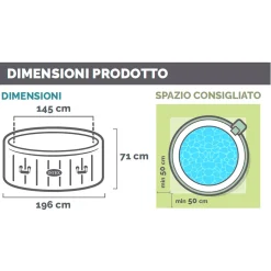 Spa Idromassaggio PureSpa™ Bubble Massage 4 Posti Verde Oliva
