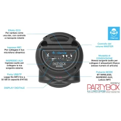 Speaker Bluetooth Altoparlante Partybox DJX502