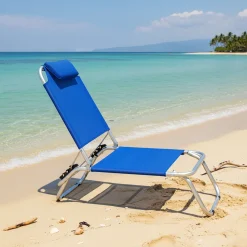 Spiaggina Pieghevole con Cuscino h73x109x46 cm