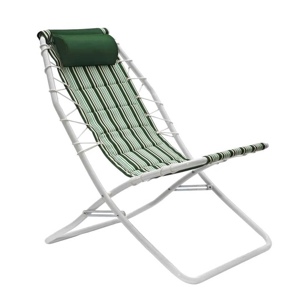Spiaggina Pieghevole con Cuscino h77x75x59 cm