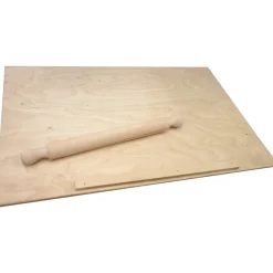 Spianatoia in legno di abete con matterello 75x50cm