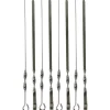 Spiedini in metallo cromato per barbecue h45 cm