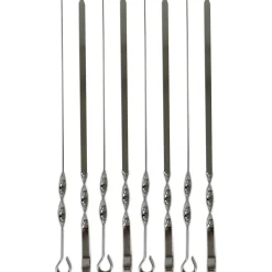 Spiedini in metallo cromato per barbecue h45 cm
