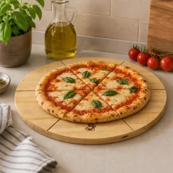 Tagliere girevole in legno diametro 35 cm