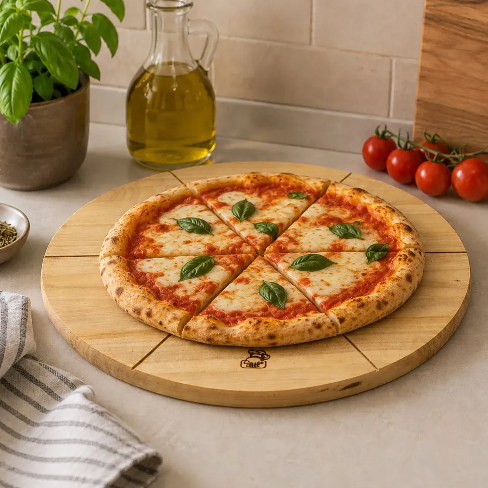 Tagliere girevole in legno diametro 35 cm