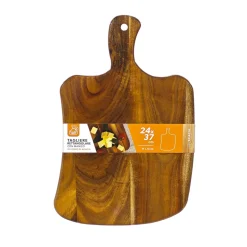 Tagliere Rettangolare con manico in Legno di Acacia 24x37 cm