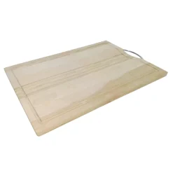 Tagliere Rettangolare in Legno con manico in Acciaio Linea Betulla 45x30 cm