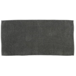 Tappeto Bagno in Ciniglia Grigio Scuro 120x60 cm