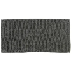 Tappeto Bagno in Ciniglia Grigio Scuro 120x60 cm