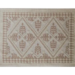 Tappeto Rettangolare Sassari in cotone e poliestere Tortora 120x180 cm