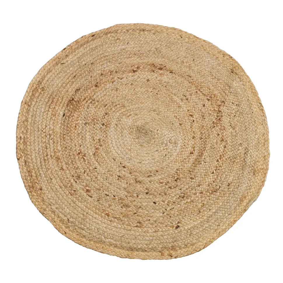 Tappeto rotondo in juta naturale diametro 90 cm