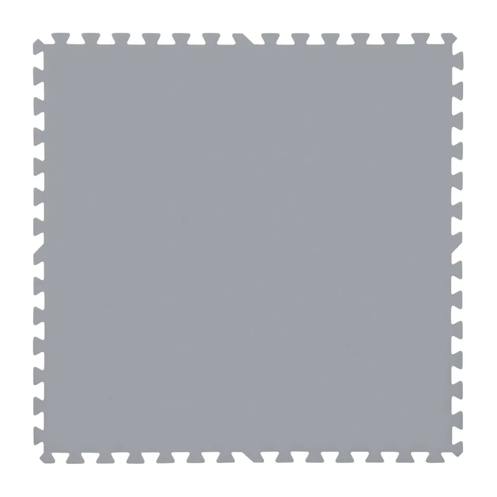 Tappeto Sotto Piscina Componibile Grigio 78x78 cm