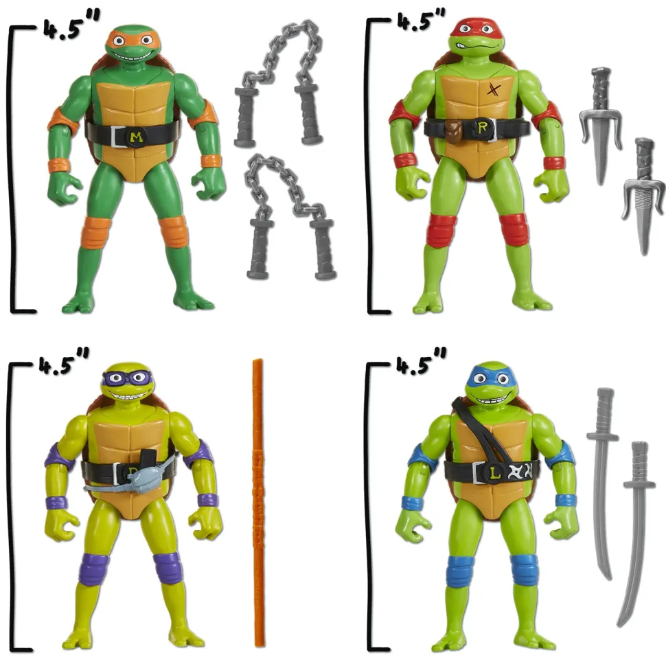 Tartarughe Ninja Shell Spin Action Figure 12 cm Assortita