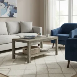 Tavolino con Mensola Legno Rovere