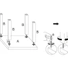 Tavolino quadrato in legno Bianco