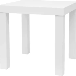 Tavolino quadrato in legno Bianco