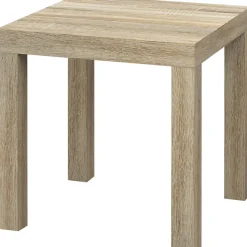 Tavolino quadrato in legno naturale