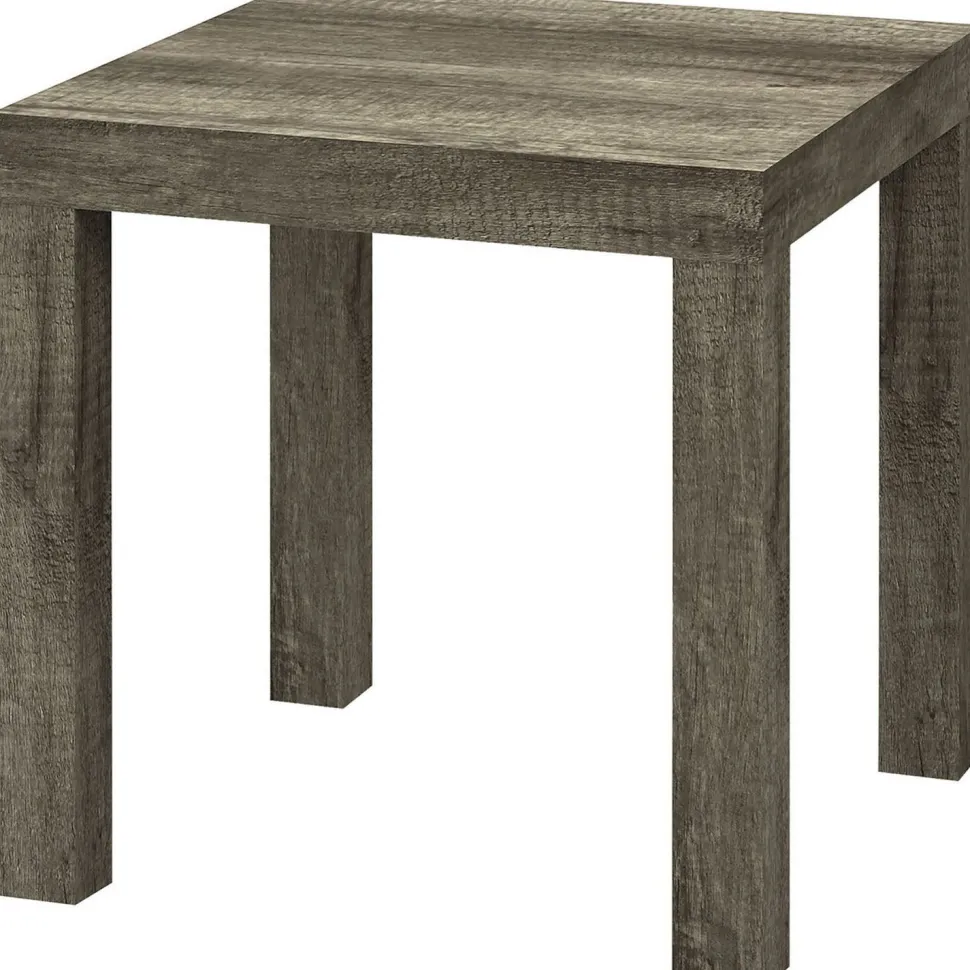 Tavolino quadrato in legno Rovere scuro