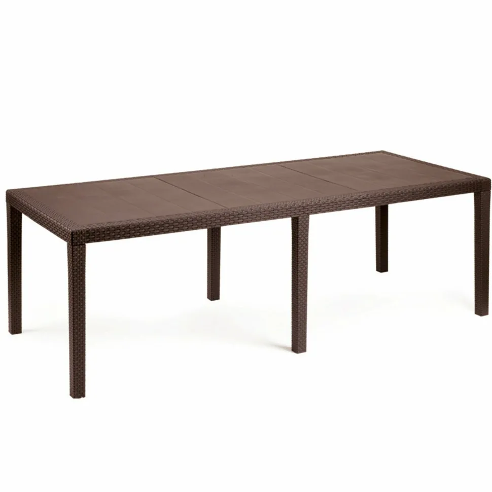Tavolo da giardino allungabile Queen Linea Rattan Moka