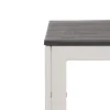 Tavolo da giardino in acciaio Bianco con Doghe Effetto Legno Antracite