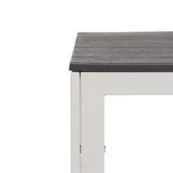 Tavolo da giardino in acciaio Bianco con Doghe Effetto Legno Antracite