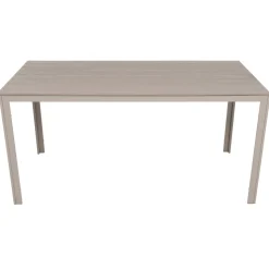 Tavolo da giardino in acciaio Beige con Doghe Effetto Legno Tortora