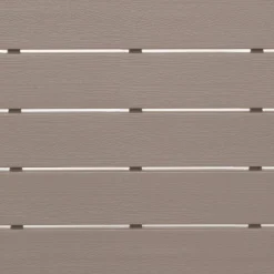 Tavolo da giardino in acciaio Beige con Doghe Effetto Legno Tortora