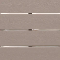 Tavolo da giardino in acciaio Beige con Doghe Effetto Legno Tortora