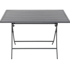 Tavolo da giardino pieghevole in acciaio Grigio 110x70cm