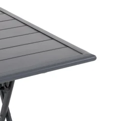 Tavolo da giardino pieghevole in acciaio Grigio 110x70cm