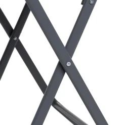 Tavolo da giardino pieghevole Quadrato in acciaio Grigio 60x60 cm