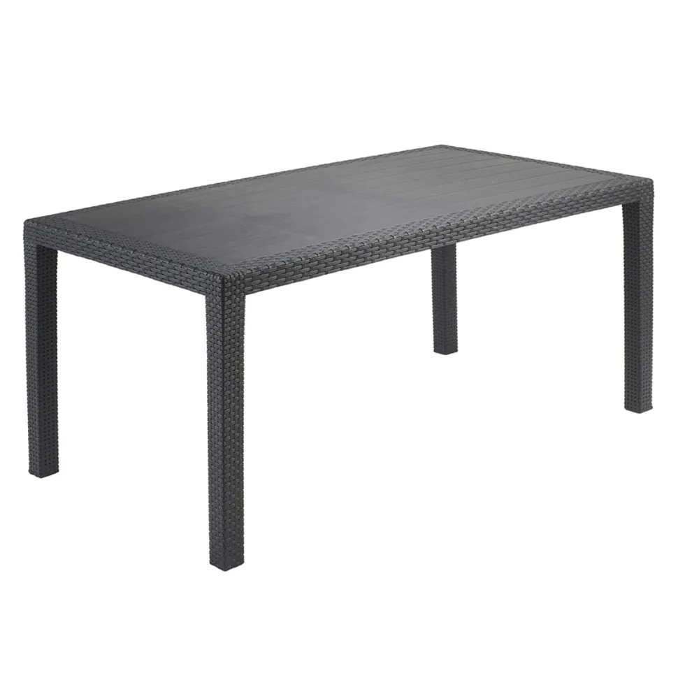 Tavolo da giardino Rettangolare Joker Antracite Linea Rattan