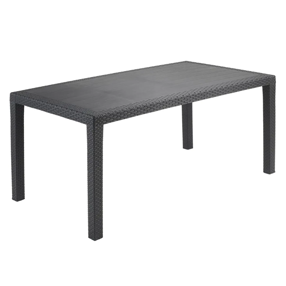 Tavolo da giardino Rettangolare Joker Antracite Linea Rattan