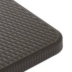 Tavolo da giardino Richiudibile Marrone con finitura effetto Rattan