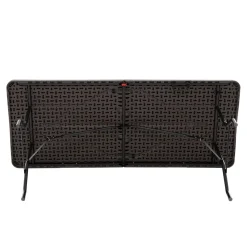 Tavolo da giardino Richiudibile Marrone con finitura effetto Rattan