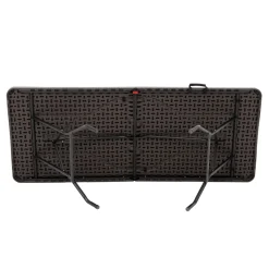 Tavolo da giardino Richiudibile Marrone con finitura effetto Rattan