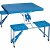 Tavolo da Pic-nic con panche integrate 4 posti Blu richiudibile a valigetta