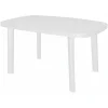 Tavolo Ovale Saint Moritz in Polipropilene Bianco 140x85 cm