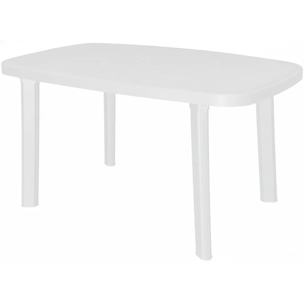 Tavolo Ovale Saint Moritz in Polipropilene Bianco 140x85 cm