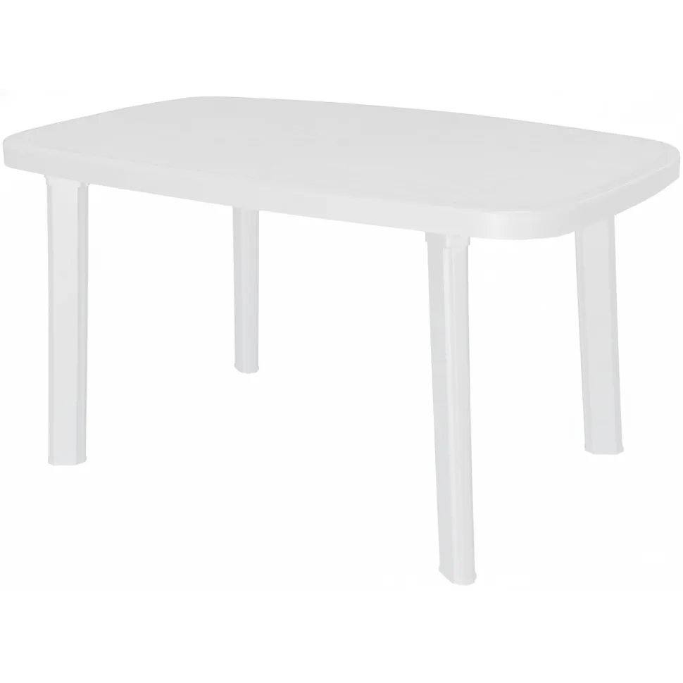 Tavolo Ovale Saint Moritz in Polipropilene Bianco 140x85 cm