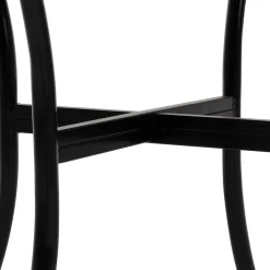 Tavolo Tondo in metallo nero con top maioliche