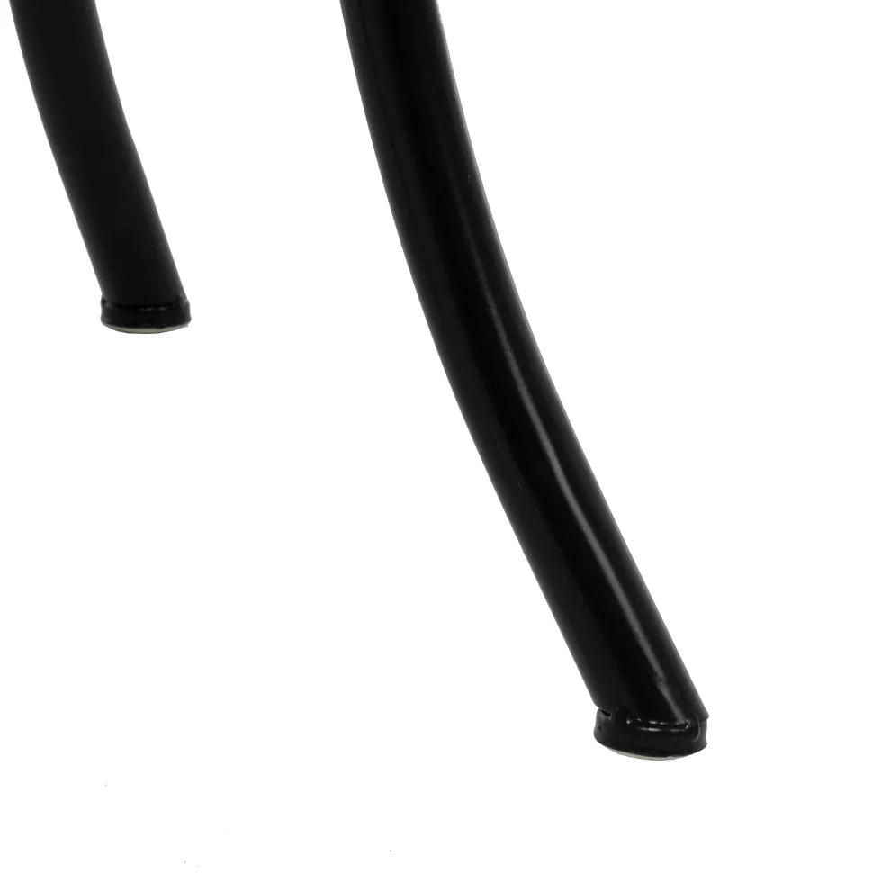 Tavolo Tondo in metallo nero con top maioliche