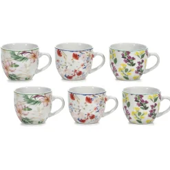 Tazzine da caffè in Porcellana Decorata Multicolor 9 cl