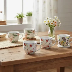 Tazzine da caffè in Porcellana Decorata Multicolor 9 cl