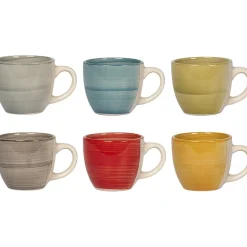Tazzine da caffè in stoneware Multicolor Tipika 9 cl