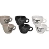 Tazzine da caffè 6 pezzi in stoneware 10 cl