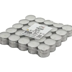 Tealight Candele Bianche non profumate in alluminio diametro 3,6 cm