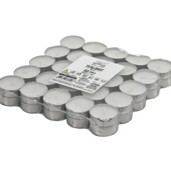 Tealight Candele Bianche non profumate in alluminio diametro 3,6 cm