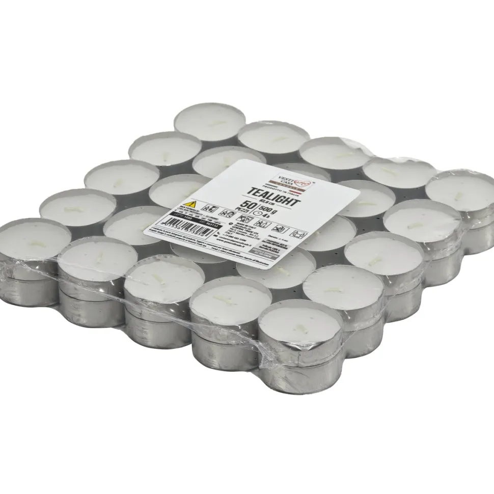Tealight Candele Bianche non profumate in alluminio diametro 3,6 cm